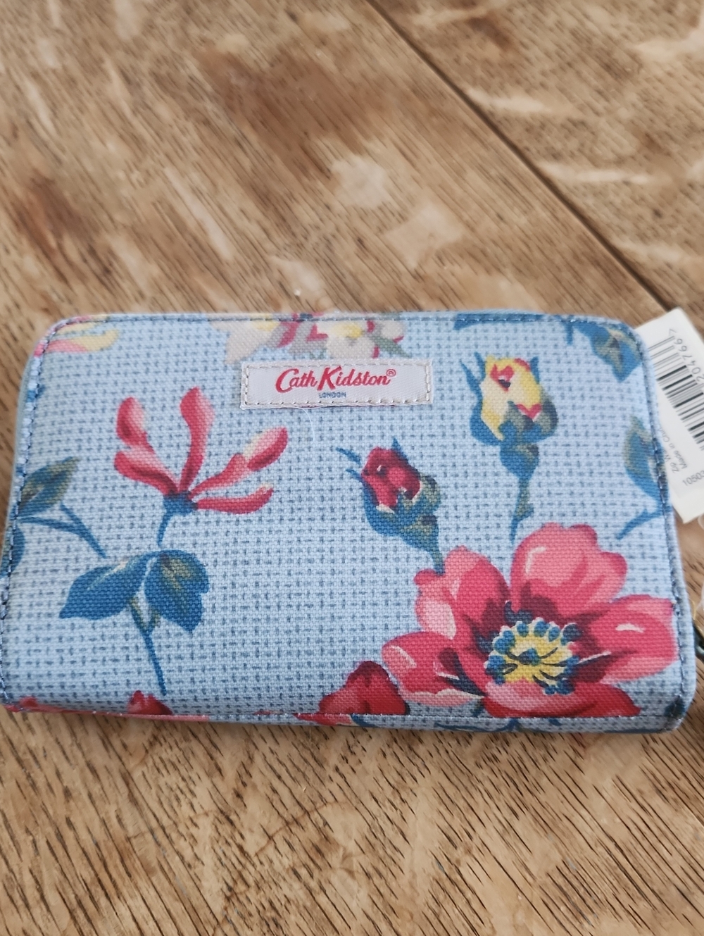 Cath Kidston Blue Floral Kids Wallet with Pink & Yellow Accents